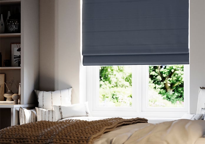Cortona, Steel Blue - Twist&Fit Roman Blind - Image 5
